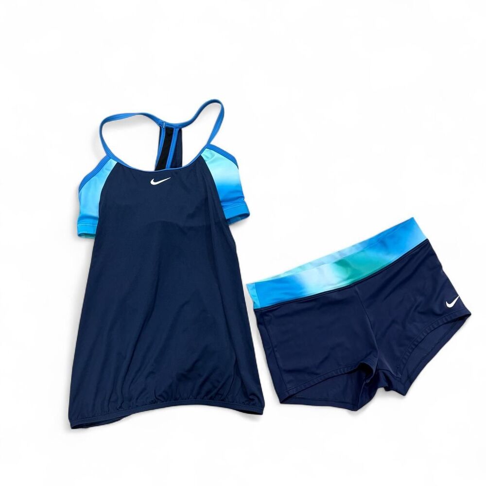 Nike Women's Blue and Navy Bikinis-and-tankini-sets